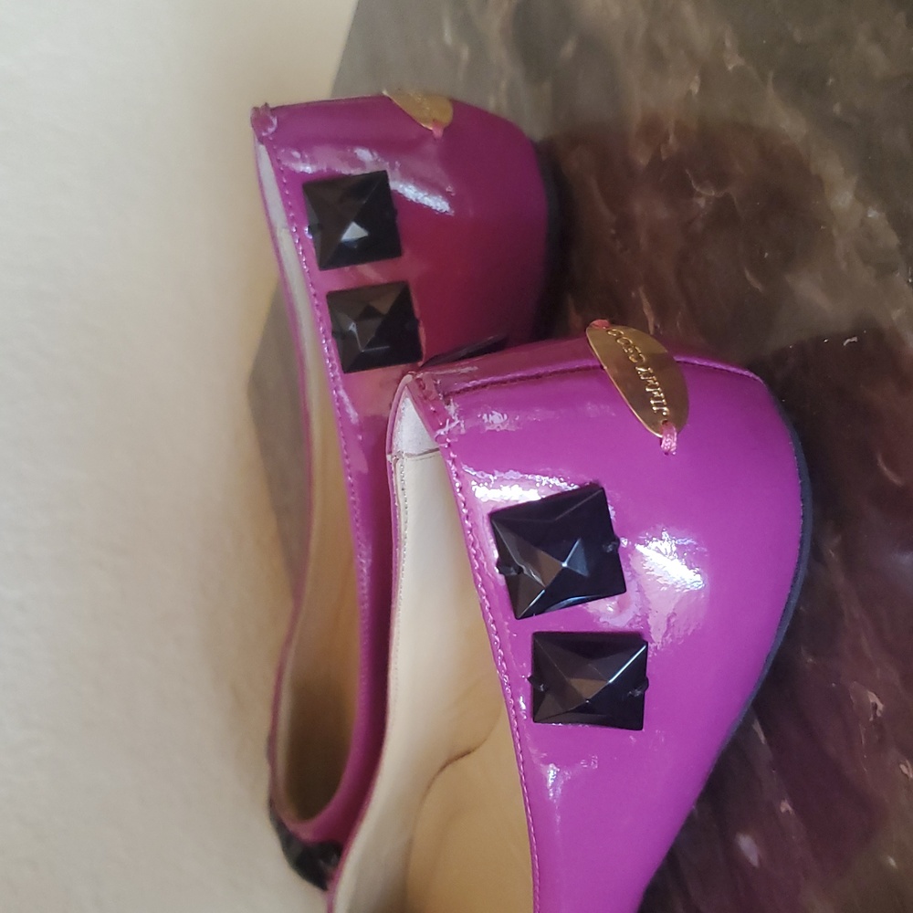 Like NEW Jimmy Choo Fuschia Ballet Flats - Picture 3 of 13